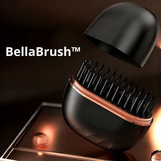 BellaBrush™ –  Podgrzewana Mini Szczotko - Prostownica do Włosów z 3 Poziomami Temperatury